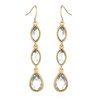 gold and clear glass bead earrings