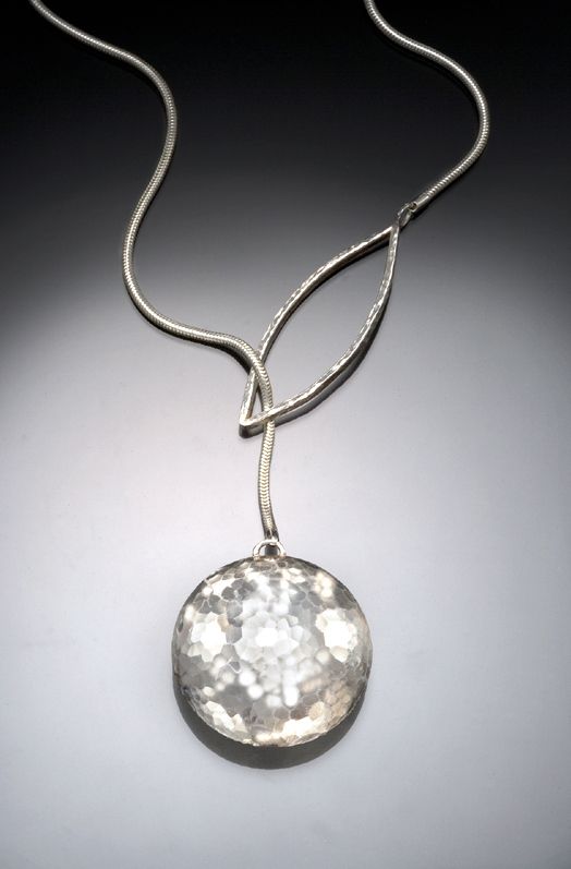 sterling silver disk lariat necklace