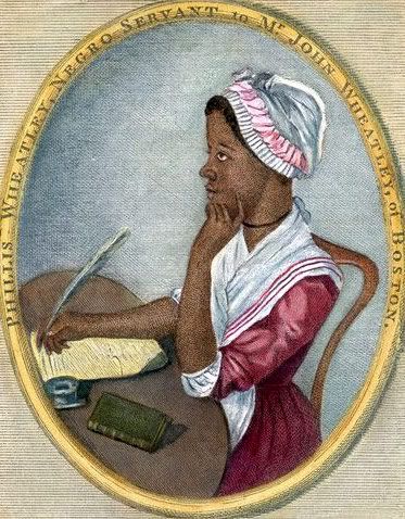 portrait of African American poet Phyllis Wheatley