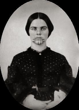 photo showing Mojave tattoo on her chin