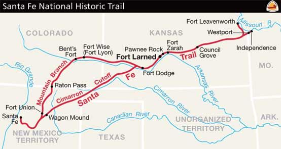 Santa Fe Trail followed by Susan Magoffin