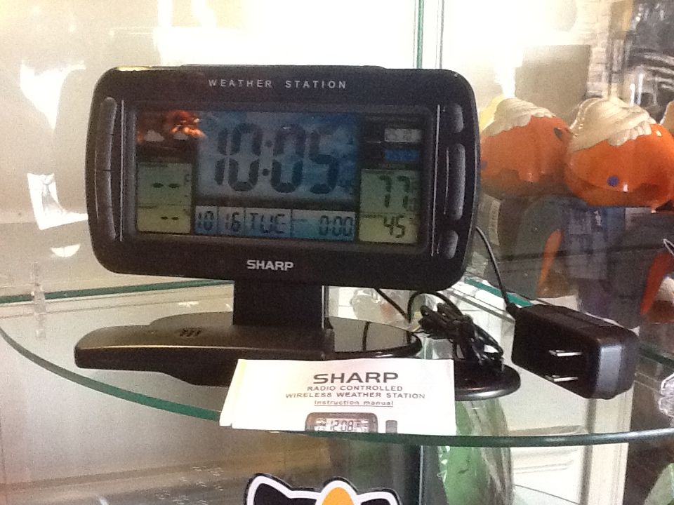 SHARP RADIO CONTROLLED WIRELESS WEATHER STATION SPC775 COMPLETE WITH