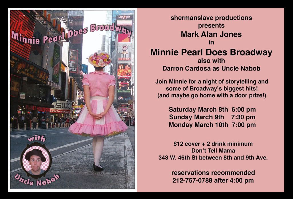 re: Minnie Pearl Does Broadway