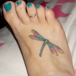 foot dragonfly tattoo How much would a tattoo of a dragonfly on the top of a foot cost?