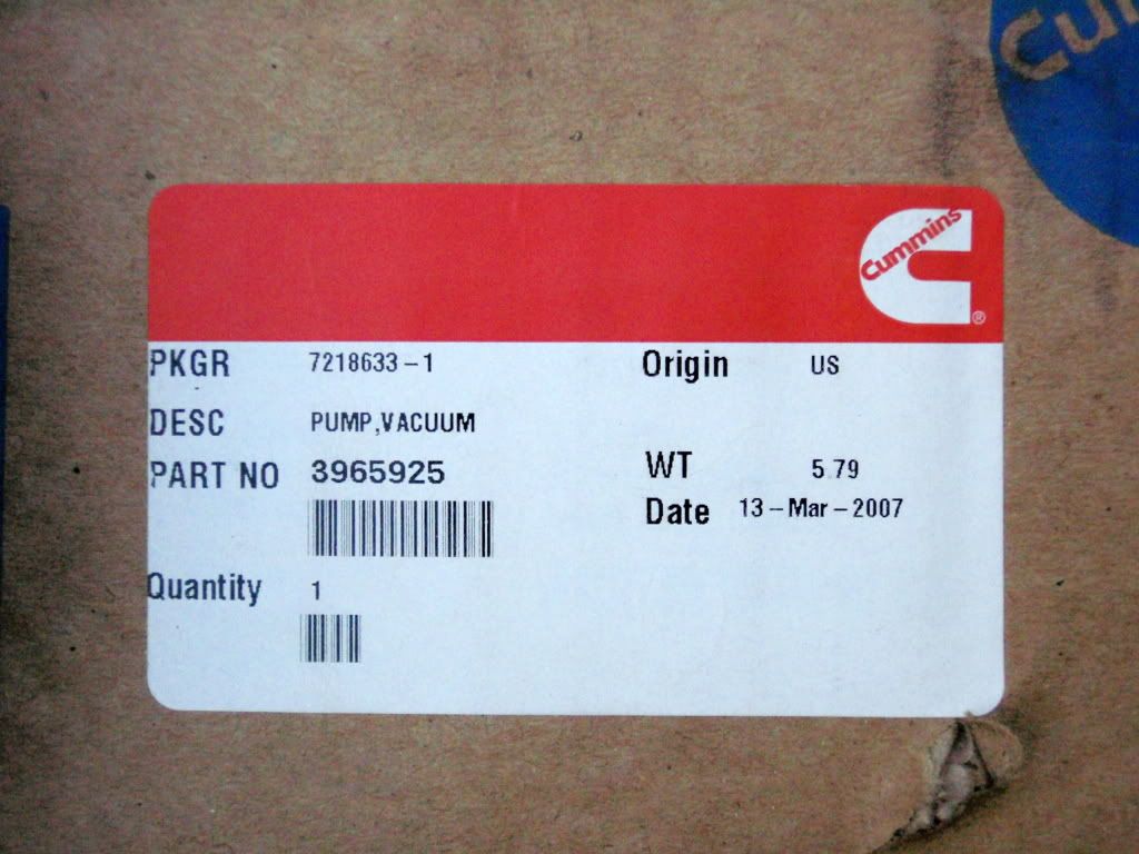 Jacobs exhaust brake vacuum pump failure! Cummins Diesel Forum