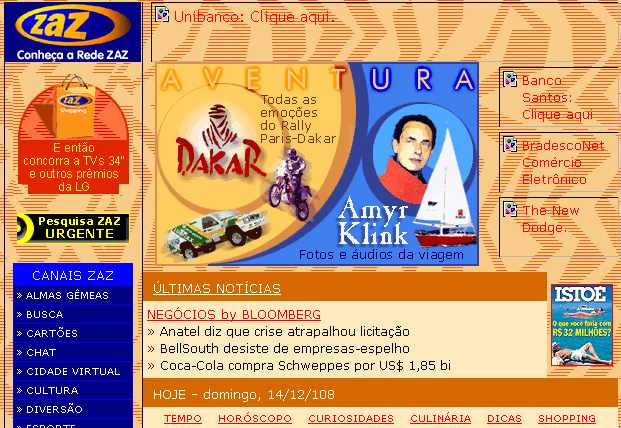 design de sites em 1997