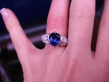 Royal Blue 3.17 carat Sapphire engagement ring Pictures, Images and Photos