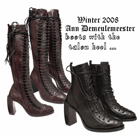 ann demeulemeester triple lace boots