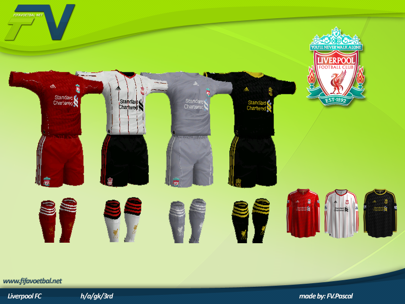 Liverpool FC 10/11 Kits