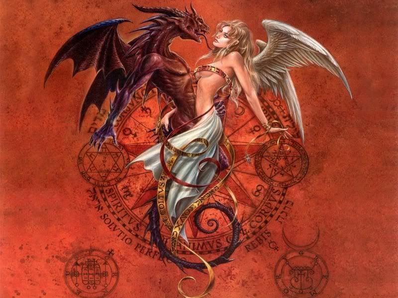 dragon and fairy dark demon