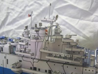 Card Model Scale 1/400  JSC 12 USS Battleship North Carolina