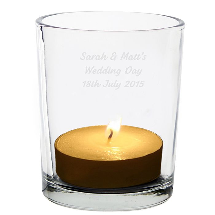 Personalised Votive Candle Holder Free Laser Engraving Wedding