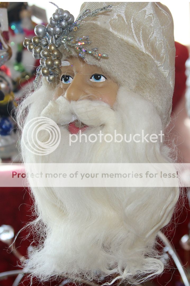   my store kurt adler h0534 christmas white brocade santa head ornament