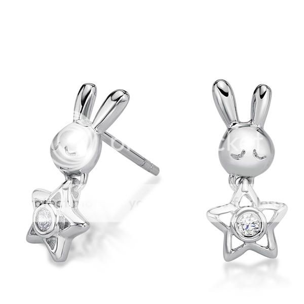 Sterling Silver Bunny Earrings