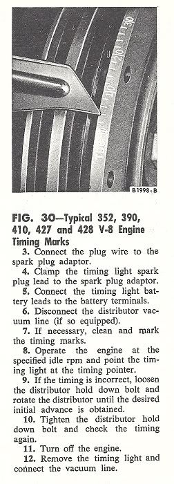 Ford 390 ignition timing spec #4