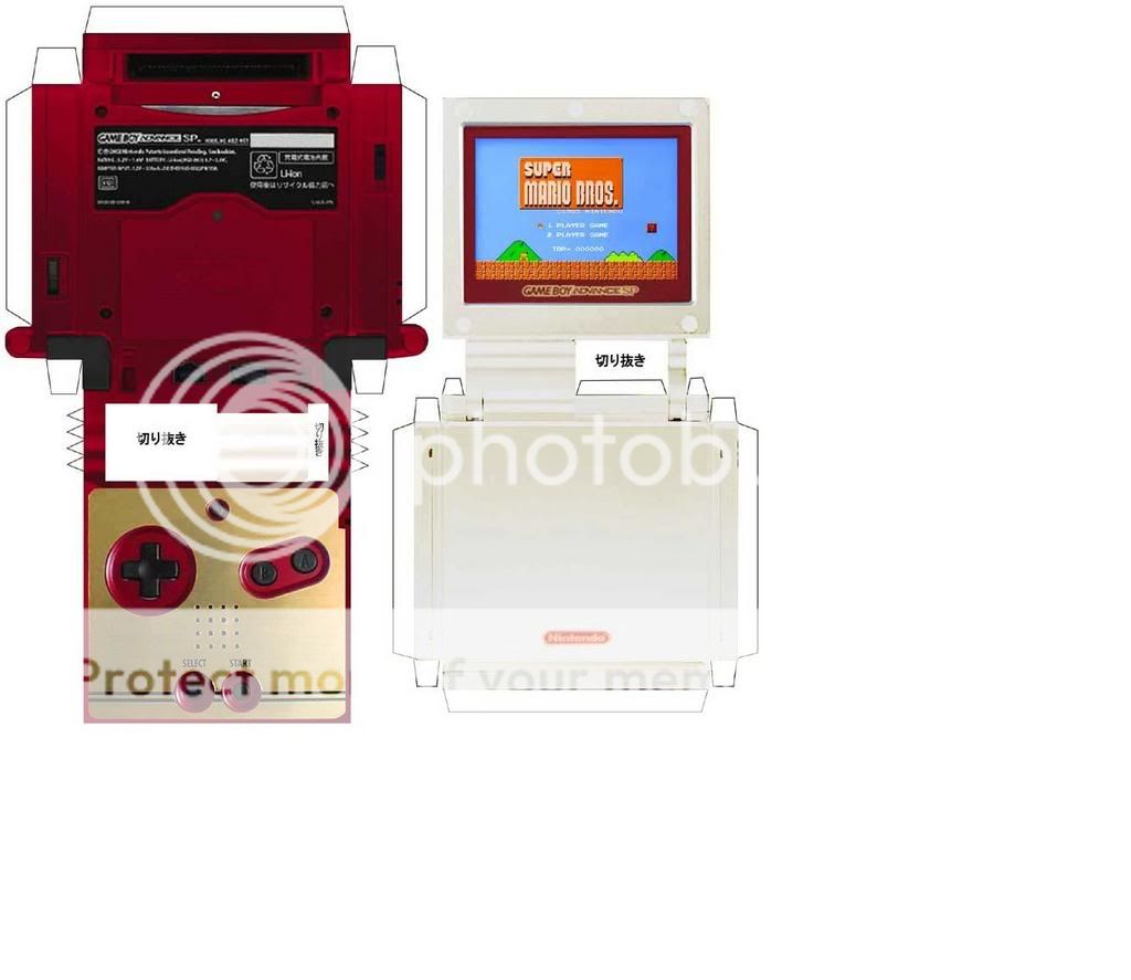 Nintendo Gameboy Advance Advanced Sp Papercraft Photo by nintendo ...